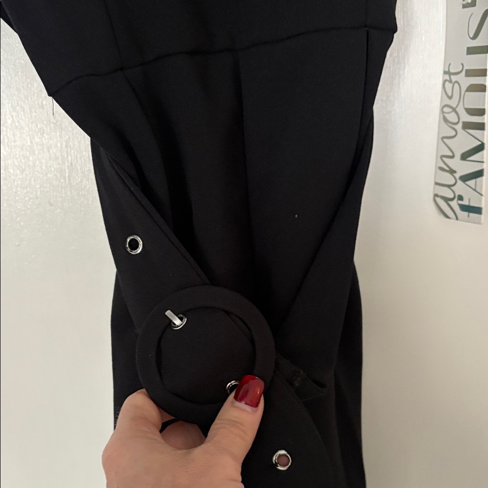 Almost Famous Black Belted Jumpsuit - Picture 4 of 6